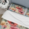 thumbnail image 4 of Designart "Rustic Red Poppy Blend" Eclectic Bedding Covert Set - Bohemian & Eclectic Bed Set With 2 Shams, 4 of 5