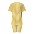 thumbnail image 4 of PIWHJQK Women 2 Piece Tops Shorts Set Loungewear Set Women's Fashion V Neck Short Sleeve Print Casual Top and Shorts Set Outfits Set, 4 of 6