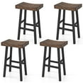 thumbnail image 1 of Gymax 29 Inch Bar Stools Set of 4 Bar Height Barstools w Saddle Seat, 1 of 10