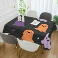 thumbnail image 2 of Yayeee Tablecloths 54" x 72" Rectangle Wrinkle Resistant Party Table Cover, Halloween Orange Ghosts, 2 of 8