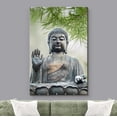 thumbnail image 3 of HFDF Canvas Prt Wall Art Tropical Jungle Leaf Historic Buddha Statue Spiritual & Religious Zen/Meditation Modern Art Decorative Bohemian Relax/Calm for Livg Room, Bedroom, Office - 11x14inch Framed, 3 of 6