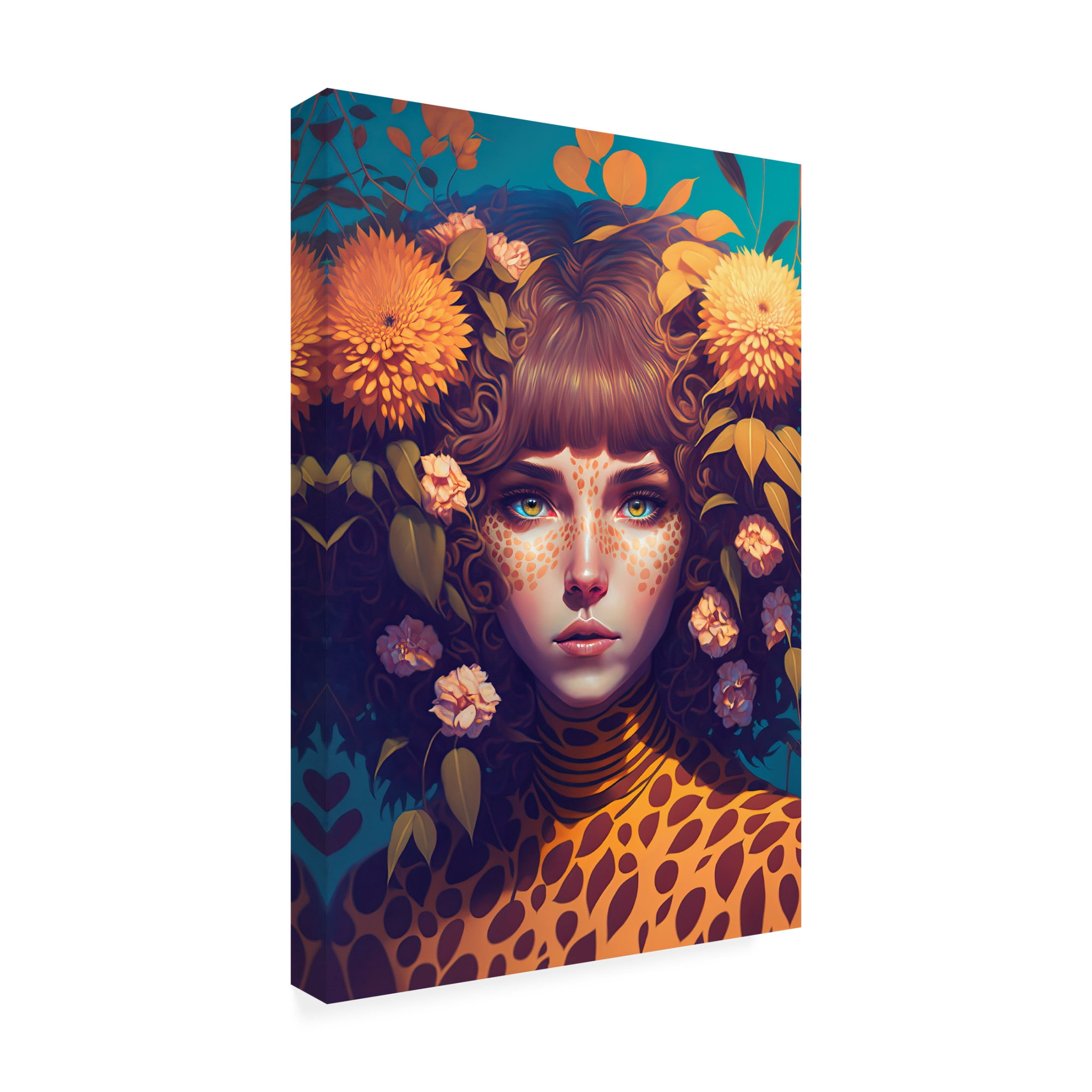 Canvas Wall Art - Treechild 'Leo Woman' Wall Art for Living Room, Bedroom, or Office D?cor by Trademark Fine Art - 16 x 24 Inches