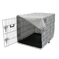 thumbnail image 3 of Grey Dog Crate Cover, Floral Patterns Victorian Inspired Roses with Dark Flowers in Monochrome Graphic Print, Easy to Use Pet Kennel Cover Small Dogs Puppies Kittens, 7 Sizes, Grey White, by Ambesonne, 3 of 6