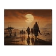 thumbnail image 3 of Designart "Golden Dome Islam painting" Islamic Print on Natural Pine Wood, 3 of 5