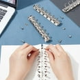 thumbnail image 4 of 4Pcs 6 Holes A7 Ring Binder Mechanism Replacement Kit with Screws Stainless Steel Colour Metal Loose-Leaf Binder Mechanism Spine Comb for Loose-Leaf Notebook Binder Planner, 4 of 7