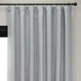 thumbnail image 5 of Heather Grey Faux Linen Extra Wide Room Darkening Curtain (1 Panel), Heather Grey, 100W X 84L, 5 of 12