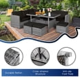 thumbnail image 6 of Patiojoy Outdoor Wicker Coversation Set, 7 Piece, with Black Cushions, 6 of 10
