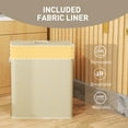 thumbnail image 6 of HOMCOM Double Laundry Basket with Lid, 26.4 Gallon Bamboo Laundry Hamper with Rope Handles, Clothes Hamper with Removable Liner for Bedroom, Natural, 6 of 9