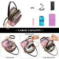 thumbnail image 6 of IAUYY Small Crossbody Bags for Women 15*21*8cm Leather Purses for Women Removable Strap with 3 Zipper Pocket Applicable to Birthday Gifts for Women,Beautiful Vase, 6 of 7