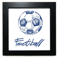 thumbnail image 1 of Simple Dessin Animé Football Bleu Motif Noir Carré Cadre Photo Mur Table, 1 of 3