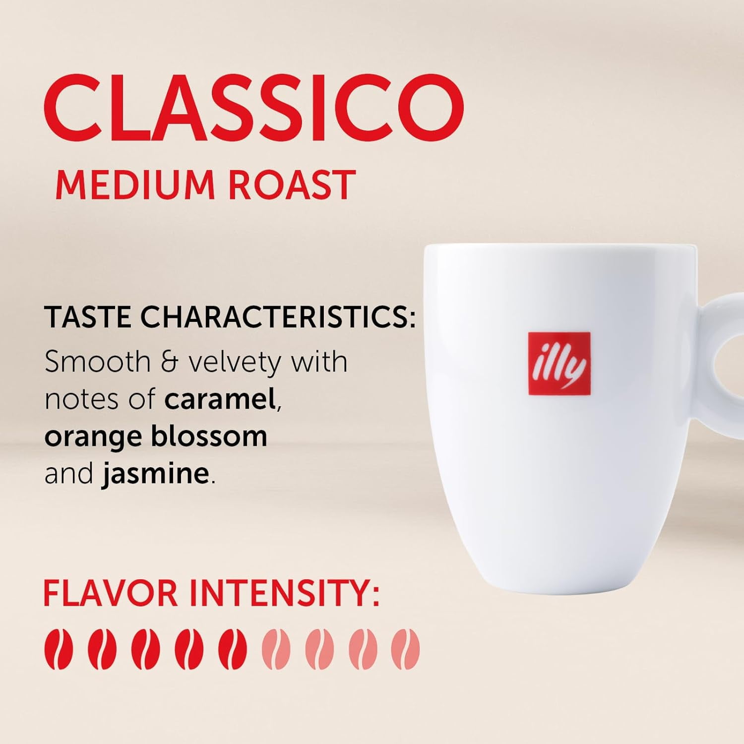 illy Ground Drip Coffee, Classico Medium Roast, 100% Arabica, 8.8 oz, 6 Pack