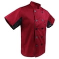 thumbnail image 1 of Chaqueta de Chef de Doble Botonadura, Uniforme de Trabajo de Servicio de Comida de Cocina, Ropa de Chef de Manga Corta, de Cocinero con Bolsill SG Macarena Chaqueta de chef para hombres, 1 of 8