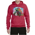 thumbnail image 2 of Wild Bobby Rainbow Painted Manatee Dean Russo Design Animal Lover Unisex Hoodie Sweatshirt, Vintage Heather Red, XX-Large, 2 of 6