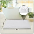 thumbnail image 2 of OEAKAY Soft Chenille Bath Mat Bathroom Rug,Non Slip Absorbent Shower Mats,Washable Shaggy Bathtub Bath Rugs Room Entryway,43"x24"White, 2 of 7