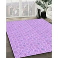 thumbnail image 3 of Ahgly Company Machine Washable Indoor Square Transitional Heliotrope Purple Area Rugs, 5' Square, 3 of 7