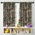thumbnail image 5 of Blackout Kids Curtains,Brown Green Camo Leaves Branches Pattern Childrens Insulated Curtains Set Of 2,Bedroom Essentials,Toddler Room Decor 42"x54", 5 of 5