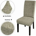 thumbnail image 2 of Dining Chair Slipcover Kitchen Chair Covers Set of 4 Rustic Texture Stretch Chair Covers for Kitchen Home or Party, 2 of 4