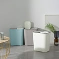 thumbnail image 3 of Efficient Waste Management Solution, Modern Look Dual Compartment Trash Can Set with Spring Lid and High Foot Design for Space-Saving Design in Home and Office, (Dual Recycling Container), 3 of 4