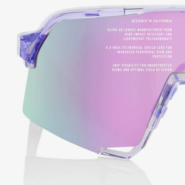 100 Percent S3 HiPER Lavender Mirror Lens Sunglasses with