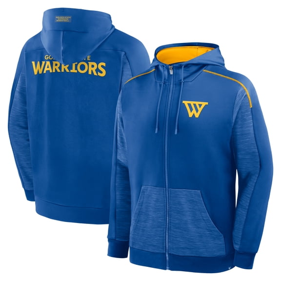 Men's Fanatics Royal Golden State Warriors Back Door Cut Play Defender Full-Zip Hoodie