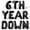 Black, variant on Letter Balloons - 6TH YEAR DOWN 16" Inch Alphabet Letters Foil Mylar Balloon 6th Birthday Party Banner (Blue)