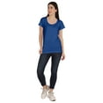 thumbnail image 5 of Inkmeso Scoop Neck Basic Tee Casual Short Sleeve Cotton Plain Tshirt Top Womens, 5 of 9