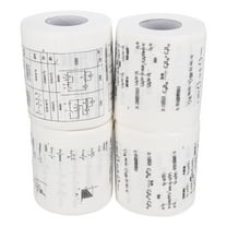 Raindrops Chemical Physics Formula Printed Toilet Tissue Paper for 4 Rolls