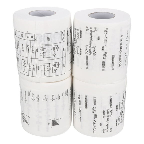 Raindrops Chemical Physics Formula Printed Toilet Tissue Paper for 4 Rolls