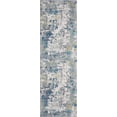 thumbnail image 3 of Contemporary 2x8 Area Rug (2'2'' x 7'3'') Abstract Blue, Gray Indoor Runner Easy to Clean, 3 of 9