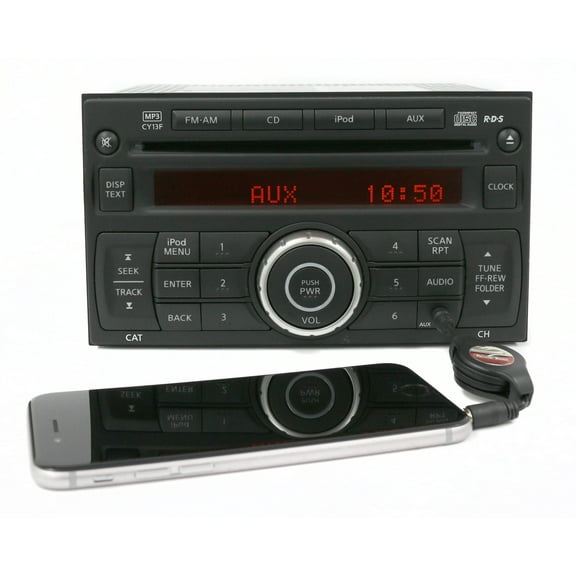 Restored 2010-12 Nissan Sentra Radio AM FM CD Aux Input 28185ZT50A ID CY13F (Refurbished)