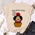 thumbnail image 4 of Camisetas Mafalda para mujer, camiseta japonesa, ropa gráfica divertida de diseñador para mujer, 4 of 5