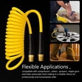 thumbnail image 6 of Interstate Pneumatics HR14-012 Yellow Polyurethane Recoil Air Hose 1/4 Inch x 12 feet Solid Fittings, 6 of 6