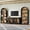 Black + MDF + Primary Living Space-1, variant on Space-Saving L-Shaped Computer Desk with Keyboard Tray & Charging Stations, Farmhouse Walnut Corner Desk with Arched Hutch, All-in-One Home Office Desk with File Drawers for Study, Office, White