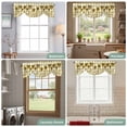 thumbnail image 6 of Tie Up Valances for Windows, Yellow Flower Adjustable Valance Curtains Window Treatment for Living Room, Tulip Floral Country Plaid Checkered Grid Rod Pocket Kitchen Curtains & Drapes 42x12 Inch, 6 of 9