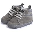 thumbnail image 1 of Baby Boy Girl Soft Sole Canvas Sneakers Sparkle High Top Lace Up Infant Unisex Ankle Shoes Booties Toddler Newborn Prewalker First Baby Walking Crib Shoes, 1 of 6