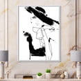 thumbnail image 2 of Beautiful Black and White Model Haute Couture Fashion Woman II 24 in x 32 in Framed Painting Canvas Art Print, by Designart, 2 of 5