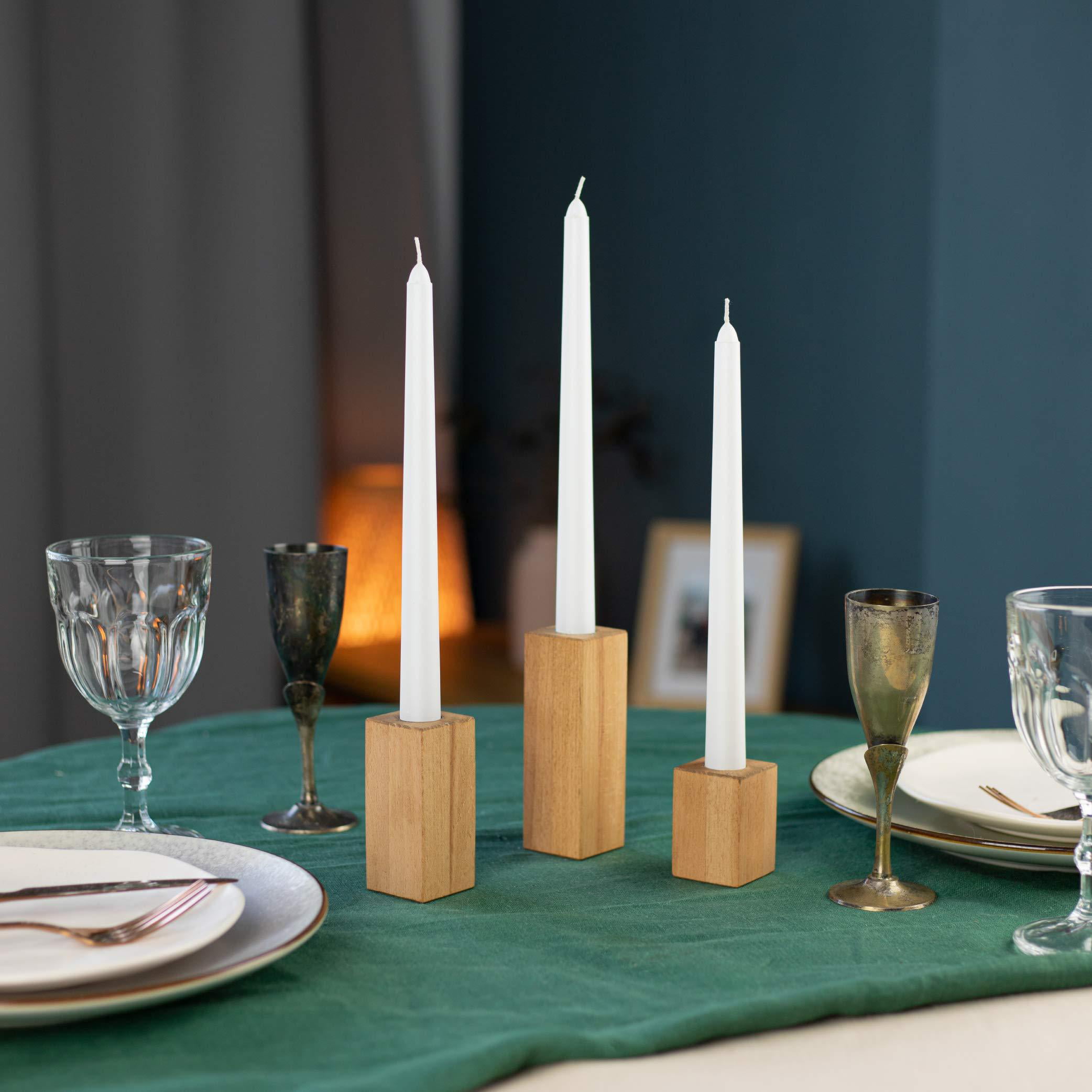 CANDWAX 10 inch Taper Candle Sticks Long Burning Set of 12 - Dripless  Dinner Candles for Table Look Like Matte Metallic Candles and are Ideal for  Any Occasion - White Glitter Taper Candles - Walmart.com