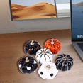 thumbnail image 5 of Halloween Decorations Indoor - 6PCS Halloween Pumpkins Decor, Purple Black Green Dot Stripe Fake Foam Pumpkins Perfect for Halloween Thanksgiving Fall Decor, 5 of 8