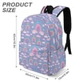 thumbnail image 3 of Rainbow Backpack 17 inch School Bag Suitable for School, Travelling Purple, 3 of 8