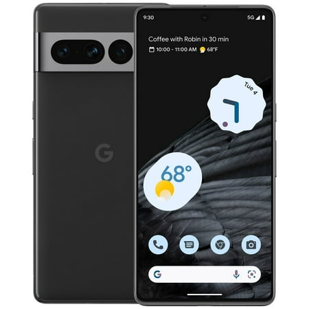 Restored Google Pixel 7 Pro 5G Fully Unlocked (GSM + Verizon) - 128GB Obsidian Black (Refurbished)