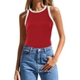 thumbnail image 1 of HBFAGFB Débardeurs pour Femmes Mode Col Rond Sans Manches Hauts Ajustés Légers Gilet Polyvalent RD2 Taille TTG, 1 of 4
