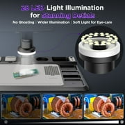 Digital Microscope for Adults 1600X, 28 LEDs Illumination, 4032P HD Soldering Microscope for Electronics Repair, Error Coins Inspection