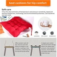 thumbnail image 5 of Firefly Hope Set of 4 15.75*15.75in Square Dining Chair Cushions with Ties, Soft Non-Slip Seat Pads for Kitchen, Office, Living Room & Patio Furniture, Red, 5 of 5