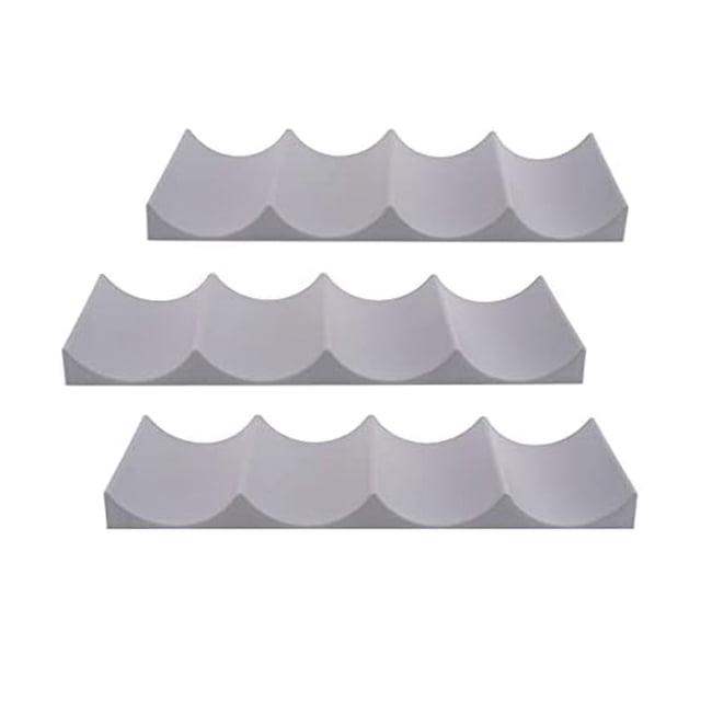Estante Apilable para de Vino Tinto de 3 Piezas, Adecuado para Cocina, Bar, Hotel, Estante de ExhibicióN Apilable Multiusos, Gris