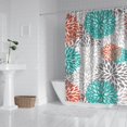 thumbnail image 2 of Waterproof Blooms Pacific Shower Curtain 72x72 Inch Boho Style Polyester Unique Shower Curtain for Bathroom Hotel Home Decor with 12 Plastic Hooks, 2 of 5