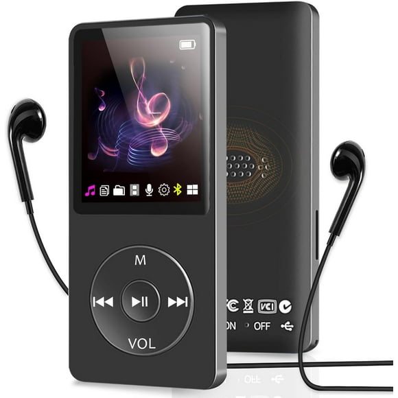 SDES-Bluetooth MP3 Player with Speaker, 32GB Portable and Multifunctional MP3 Music Players with FM Radio, Inlcuding Earphones, Supports Shuffle Music Playing