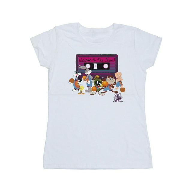 Space Jam: A New Legacy T-Shirt en Coton à Cassette pour Femmes
