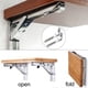 thumbnail image 5 of Soporte de estante plegable con resorte triangular de acero inoxidable Soporte de estante triangular montado en la pared, 5 of 6