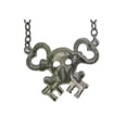 thumbnail image 2 of Skull Crossed Keys Necklace Skelton Dog Tag Rock Rebel Pendant Silver Chrome, 2 of 2