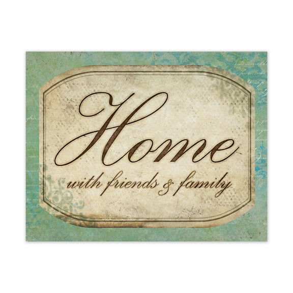 Creative Products Home With Friends 14x11 Canvas Wall Art
